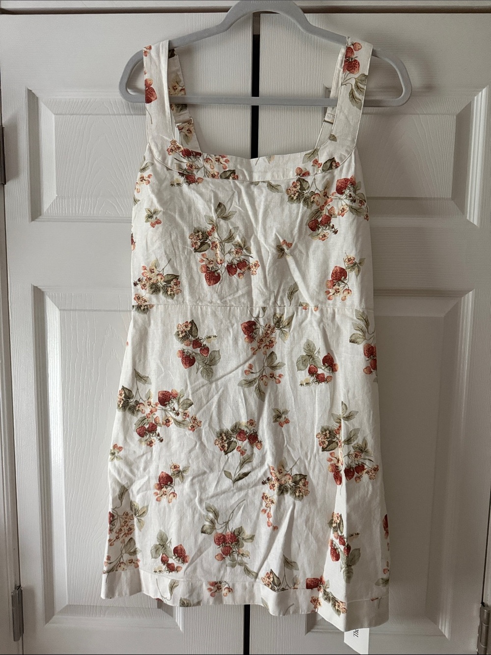 Abercrombie & Fitch Cream Mini Dress with Red Floral Print